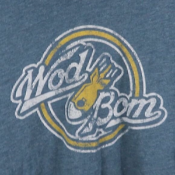 WOD BOM BLUE LONG SLEEVE LIGHTWEIGHT HOODIESHIRT WOMENS SIZE SMALL - Picture 5 of 8